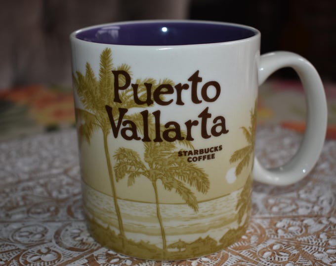 Starbucks Puerto Vallarta Mexico Location Coffee Tea Mug 16oz, Starbucks Retro Coffee Mug, Starbucks Label, Starbucks Coffee, Starbucks