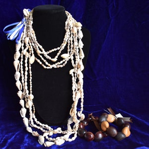 Misc Lot of Vintage Polynesian Sea Shell Necklaces, Vintage Handmade Necklace, Tiki Necklace,Shell Necklace,Vintage Sea Shells,Tiki Bracelet