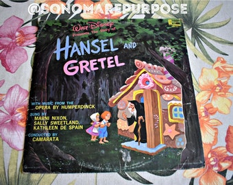 Walt Disney's The Story Of Hansel And Gretel DQ-1253, Vintage Record, Children's Record, Kids Record, Disneyland
