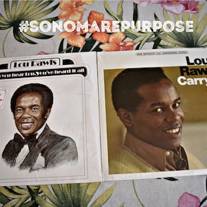 Vintage lot of 2 Lou Rawls Carryin On and When You Hear Lou, You&#39;ve Heard It All Vinyl Record Albums
