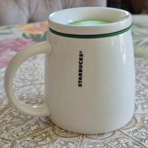 STARBUCKS Chubby Mermaid 16 oz. Travel No Spill Coffee Tea Mug Cup Collectible, Retired,Starbucks Retro Coffee Mug,Starbucks Label,Starbucks