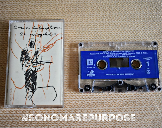 Eric Clapton 24 Nights Cassette Tape, Rock Cassette, Rock and Roll Cassette Tape, Vintage Cassette Tape 1990s, Vintage 1990s