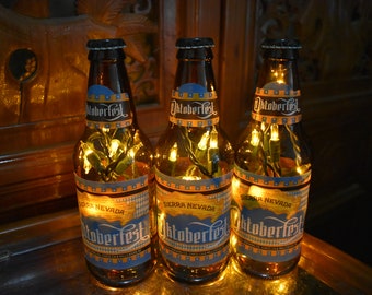 Sierra Nevada Oktoberfest Beer Bottle  Light 3 Pack White lights Sierra Nevada Oktoberfest Beer Lamp, Sierra Nevada Oktoberfest Bottle Lamp