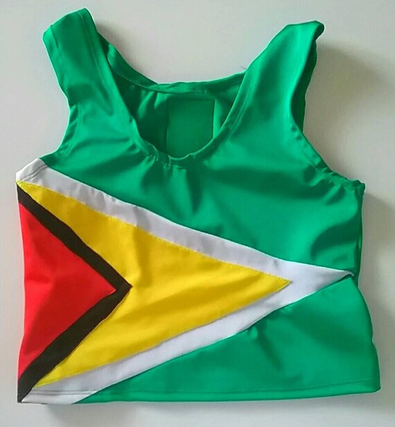 Items Similar To Guyana Crop Top Guyana Flag Tank Top