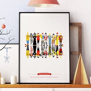Stampa artistica "Rolling Stones Rock and Roll Circus" - Poster illustrato, stampe artistiche opache o giclée. Regali per gli amanti della musica, poster per la camera del dormitorio.