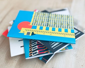London Architecture Notebook Set: A6 Mini Sketchbooks, Gifts for Writers