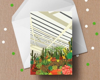 The Barbican Conservatory Greeting Cards - A6 size and Free UK shipping. Birthday Cards - Housewarming Cards - Brutalist Barbican Cards