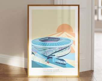 Tottenham Hotspur Stadium Art Print - The Tottenham Spurship. Coys Football Art, Football Stadium Prints, London Architecture Prints