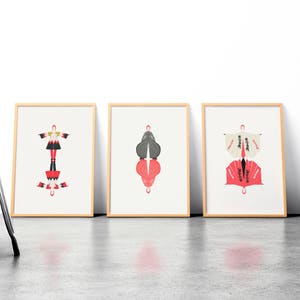 David Bowie Cat from Japan Series of 3 Bowie Songs inspired Art Prints - Japanese art style and Bowie songs inspired - Music Art Prints
