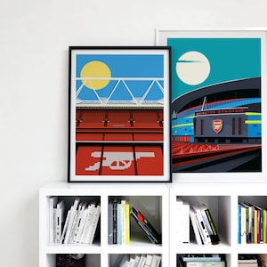 Exclusive Arsenal FC Stadium Art Bundle - Emirates & Highbury Prints + Cards. Perfect Gunners Gifts, Arsenal Gallery Décor