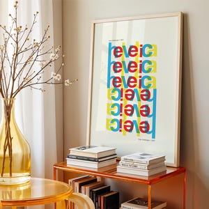 Helvetica Art Print, Typography Prints, Typeface Art Print, Font art Print, Gallery Wall Art, Gifts for Designers, Studio Decor