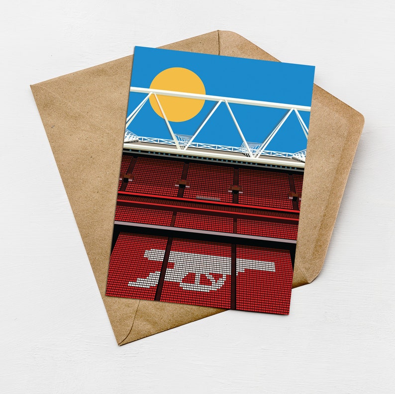 Exclusive Arsenal FC Stadium Art Bundle - Emirates & Highbury Prints + Cards. Perfect Gunners Gifts, Arsenal Gallery Décor
