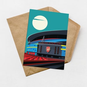 Exclusive Arsenal FC Stadium Art Bundle - Emirates & Highbury Prints + Cards. Perfect Gunners Gifts, Arsenal Gallery Décor