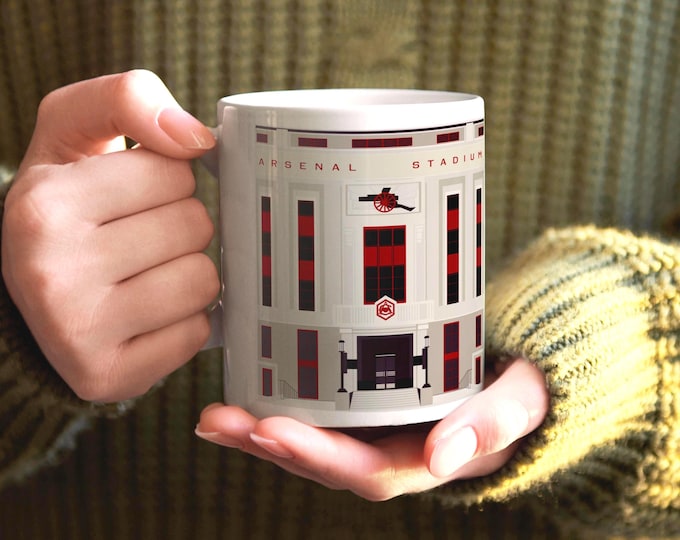 Arsenal Stadium Ceramic Mugs, Highbury and Emirates. Gifts for Gunners, Birthday Gifts for Football Lovers, Gifts for him, Arsenal Coasters