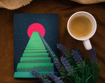 Barbican Christmas Card, Brutalist London Architecture Greeting Card (A6 Size)