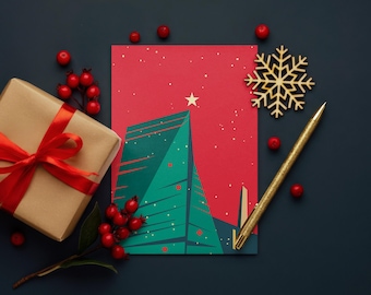 Tate Modern Christmas Card, London Architecture, Holiday Greetings (A6 Size)