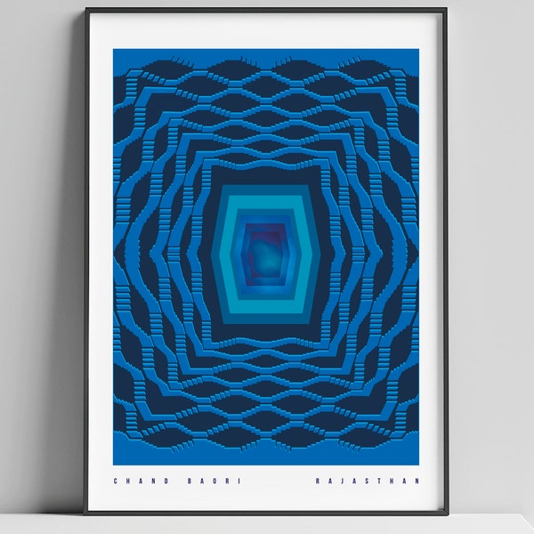 Chand Baori Stepwell Art Print: Rajasthan Indian Architecture
