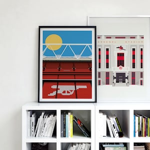 Exclusive Arsenal FC Stadium Art Bundle - Emirates & Highbury Prints + Cards. Perfect Gunners Gifts, Arsenal Gallery Décor