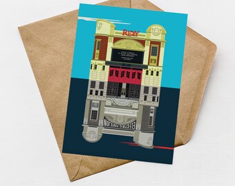 Ritzy Theatre London Mini Greeting Cards. Brixton London Greeting Cards. London Travel Cards. Birthday Cards. A6 size Free UK shipping