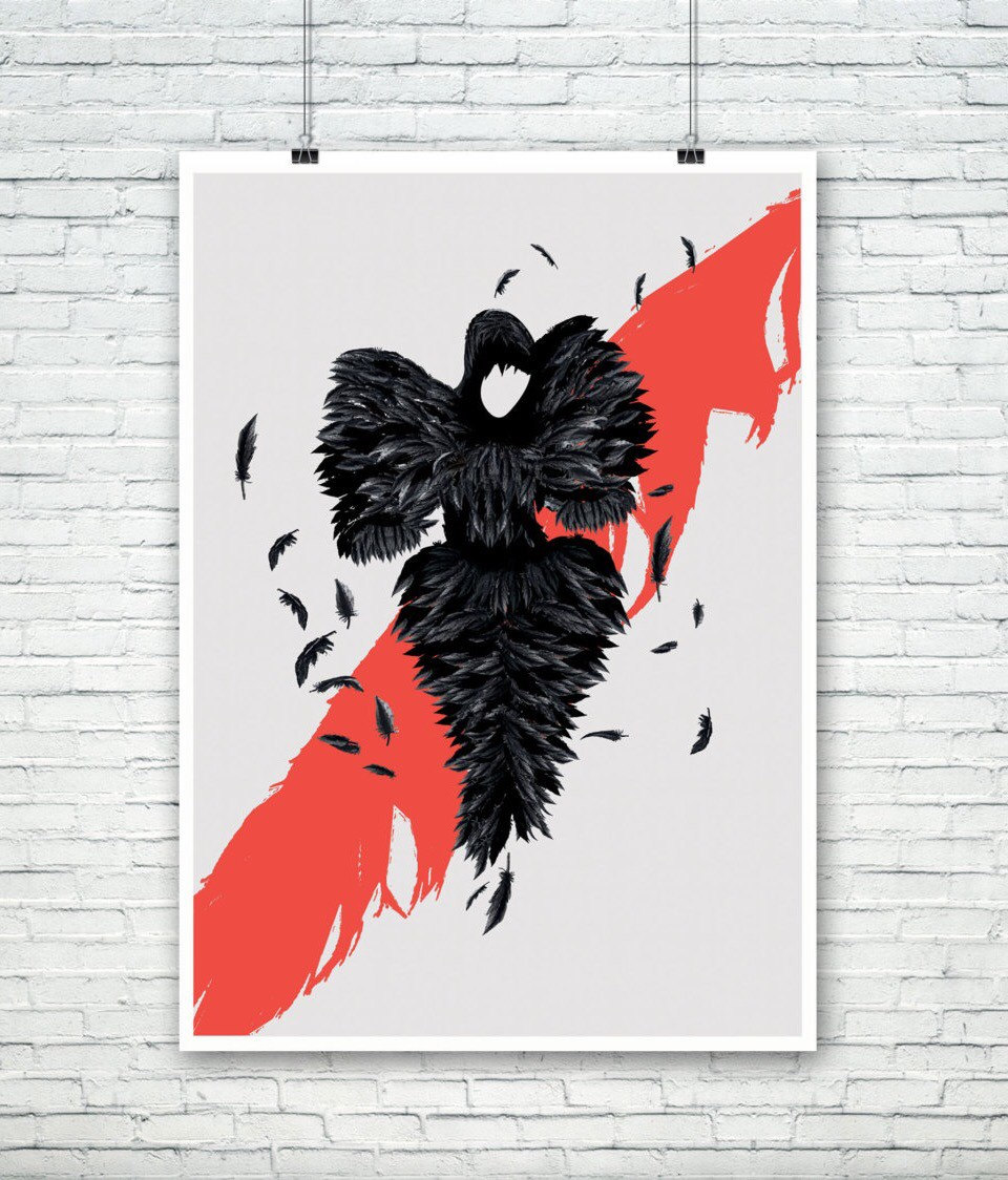 Alexander Mcqueen Inspired Fashion Art Print: Gothic Haute Couture