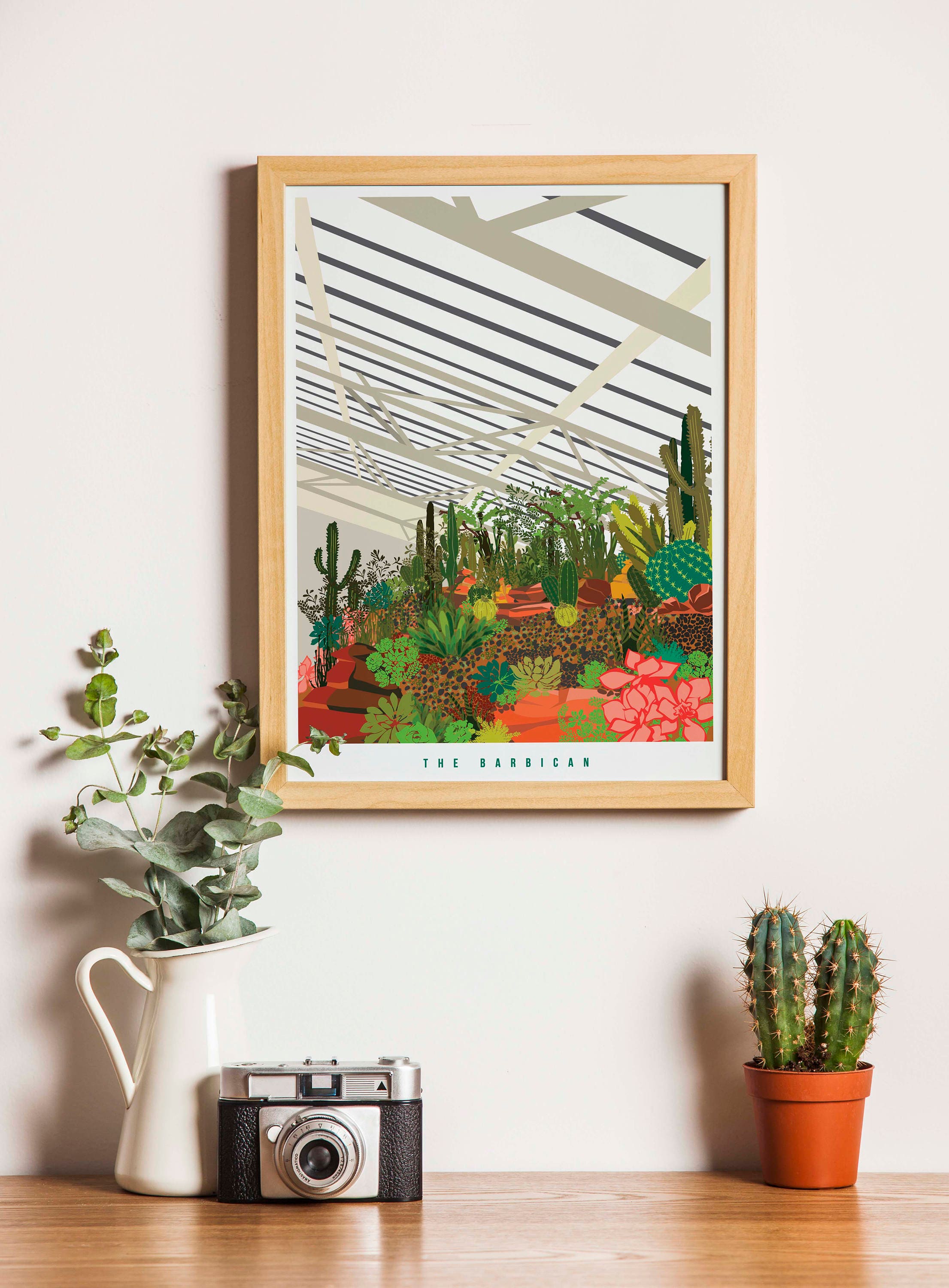 The Barbican Conservatory London Print - Affiche Illustrée de Londres Matte & Giclee Art Prints en T
