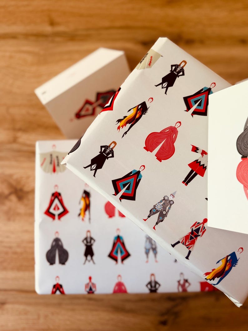 David Bowie Gift Wrap Sheet, Set of 3, 50 x 70cm size, Rolled wrapping sheets. Christmas Wrapping, Bowie Gifts, music themed gift wrap image 6