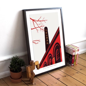 The Old Truman Brewery London Illustrated poster print - Matte and Giclee Art Prints. Brick Lane Prints - Gifts for Londoners  London Prints