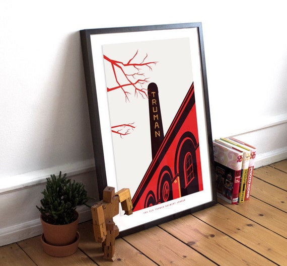 Prints of London The Old Truman Brewery Illustrated Art Print
