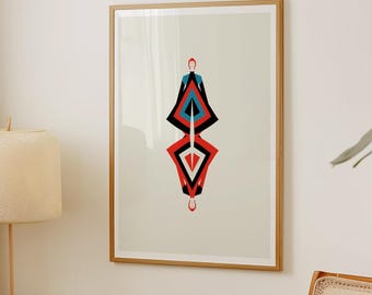 David Bowie Art Print: Space Samurai, Japanese Style Poster