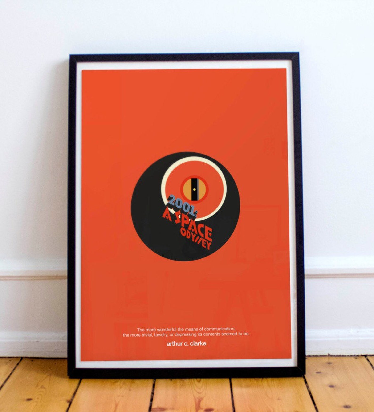 2001: A Space Odyssey Movie Print- Illustration Typography Poster ...