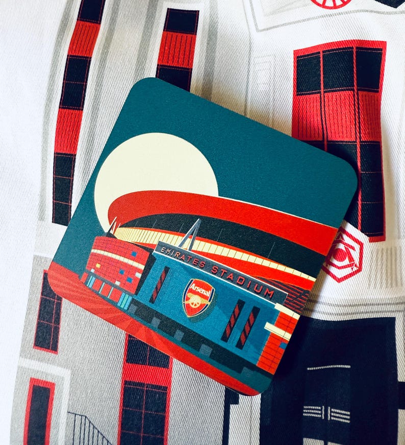 Arsenal Stadium Art Deco Coasters, Gifts for Gunners, Highbury and ...