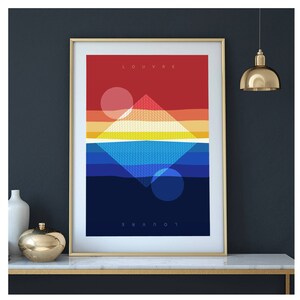 The Louvre Paris Sunset: een speciale editie-afdruk: matte en gicleekunstafdrukken in A3-A2-formaat. Muurkunst, woondecoratie, Franse architectuur