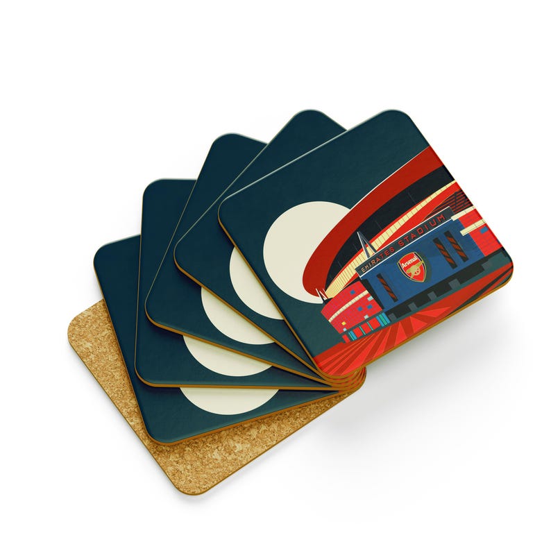 Arsenal Stadium Art Deco Coasters, Gifts for Gunners, Highbury and ...