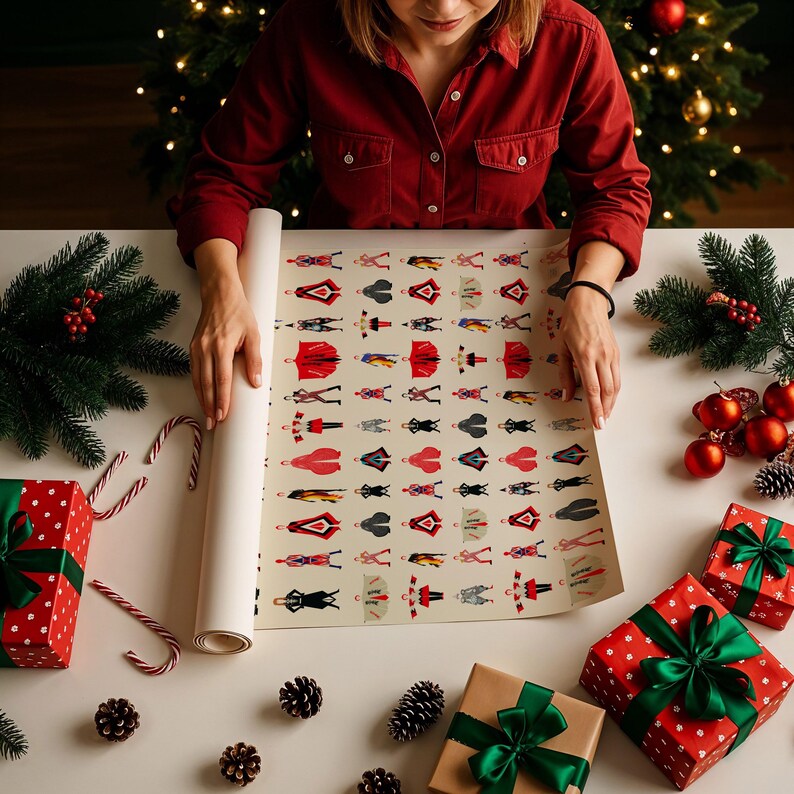 David Bowie Gift Wrap Sheet, Set of 3, 50 x 70cm size, Rolled wrapping sheets. Christmas Wrapping, Bowie Gifts, music themed gift wrap