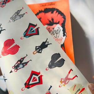 David Bowie Gift Wrap Sheet, Set of 3, 50 x 70cm size, Rolled wrapping sheets. Christmas Wrapping, Bowie Gifts, music themed gift wrap image 3