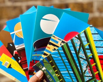 Zestaw kartek okolicznościowych z architekturą Londynu: format A6