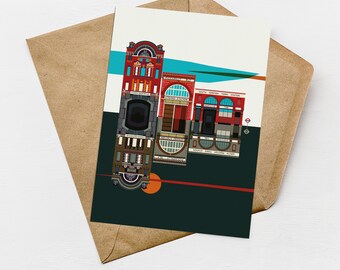 Ghost Tube London Mini Greeting Cards. London Greeting Cards. London Travel Cards. Birthday Cards. A6 size Free UK shipping