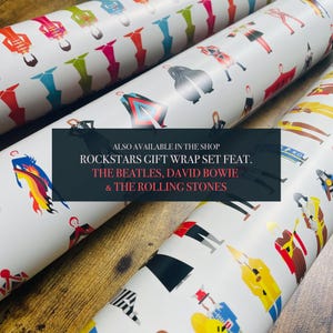 David Bowie 'Avatars' Gift Wrapping Sheets, 3 Sheets, 50 x 70cm sent rolled.