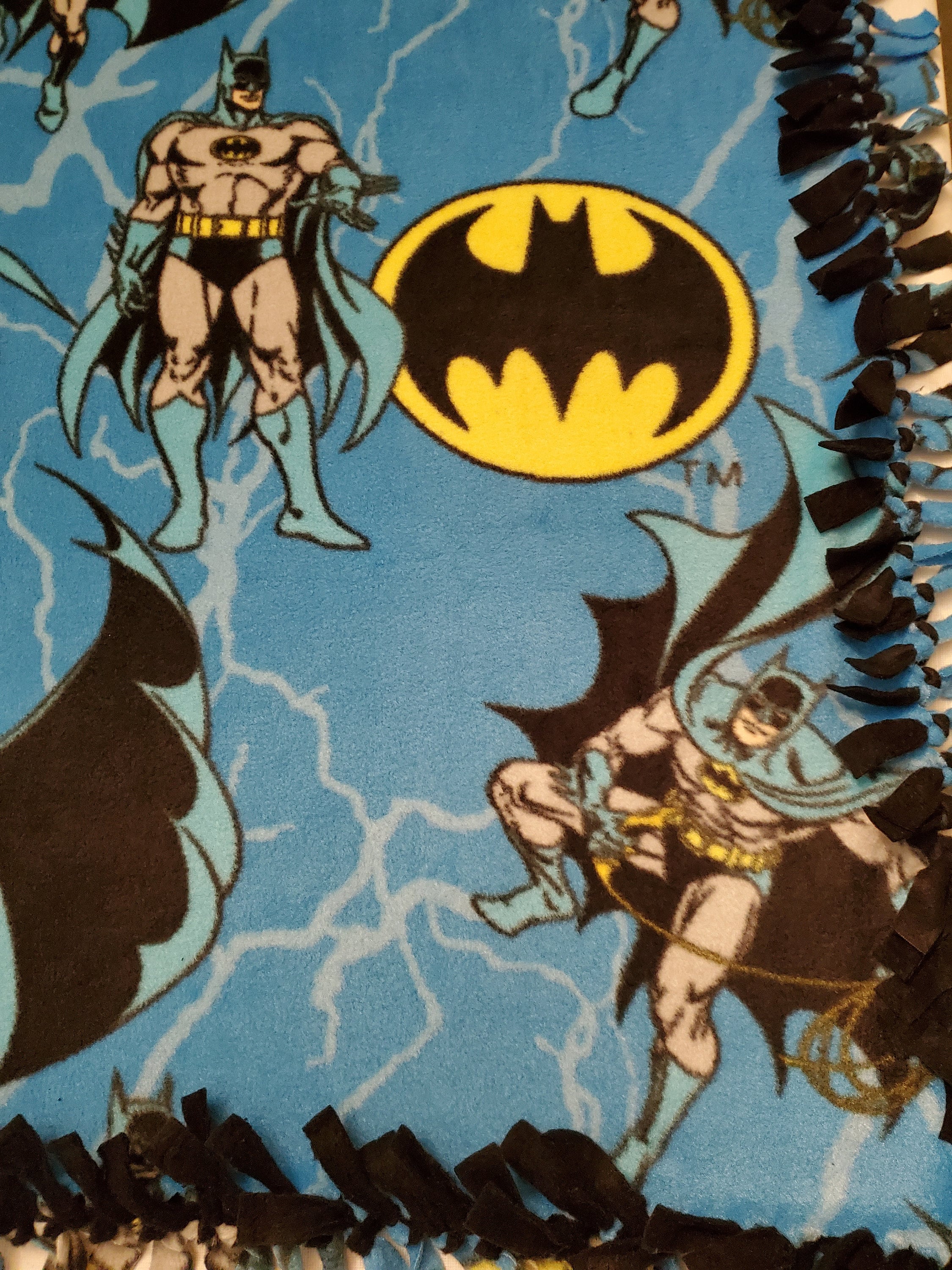 Batman Fleece Tied Blanketsuperhero Fleece Etsy UK