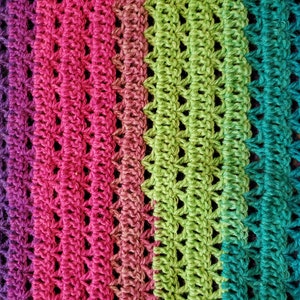 Rainbow crochet lap blanket-pink, purple, blue, green, teal toddler blanket- rainbow baby blanket