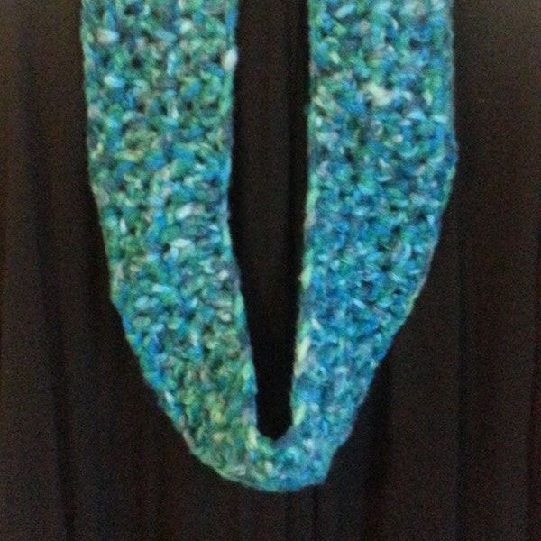 Cowl-green cowl-jade cowl-neckwarmer-accent cowl -infinity cowl-handmade crochet cowl