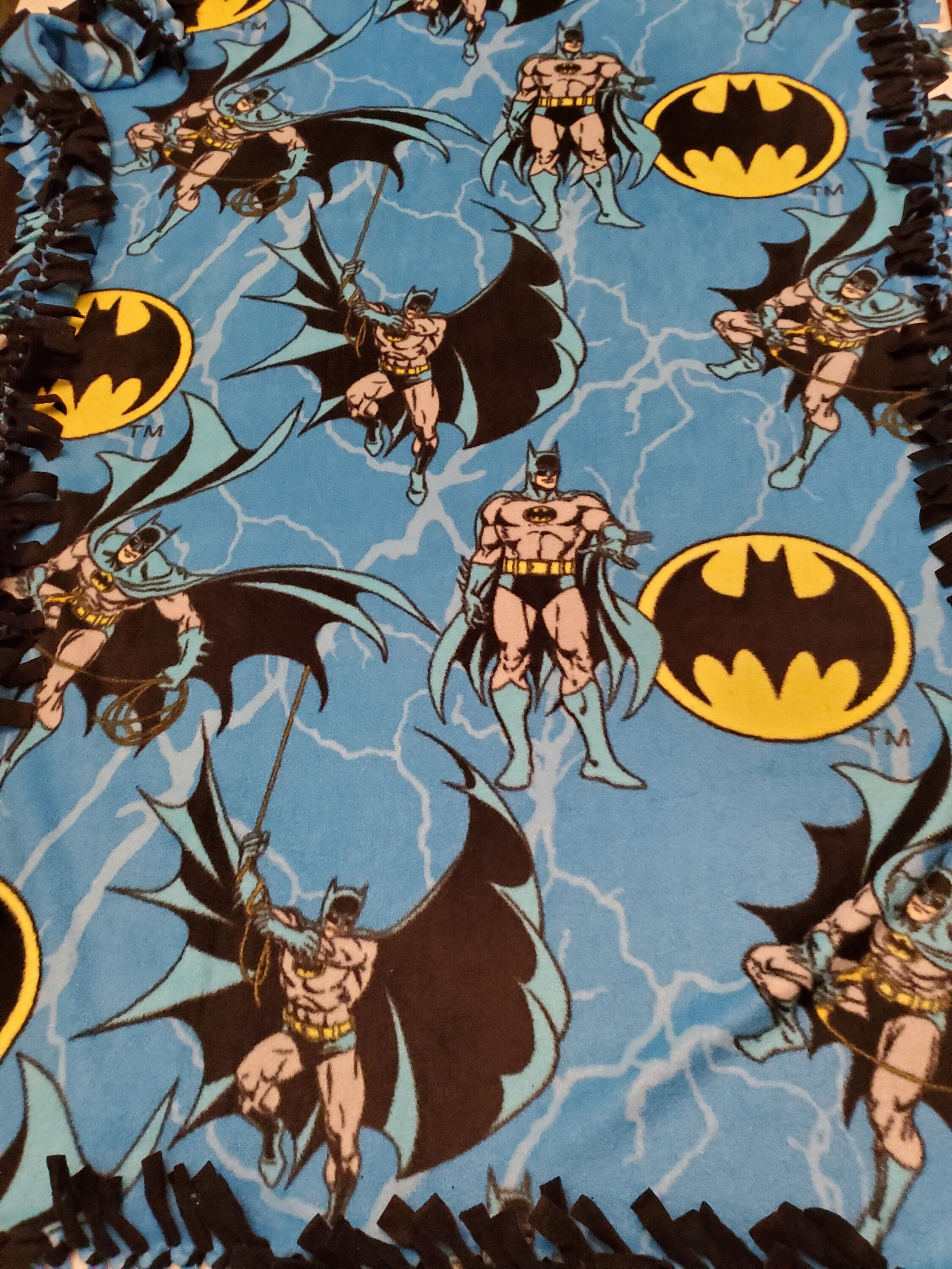 Batman Fleece Tied Blanketsuperhero Fleece Etsy UK