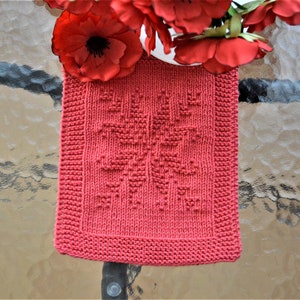 Knitting PATTERN dishcloth, only in ENGLISH, written instructions with diagram.