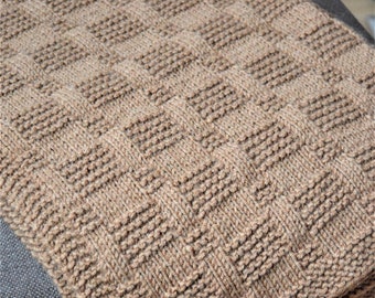 Easy Blanket PATTERN,only in ENGLISH,  written instructions with diagram.