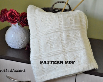 PATTERN Christening blanket, only in ENGLISH, written instructions with diagram.