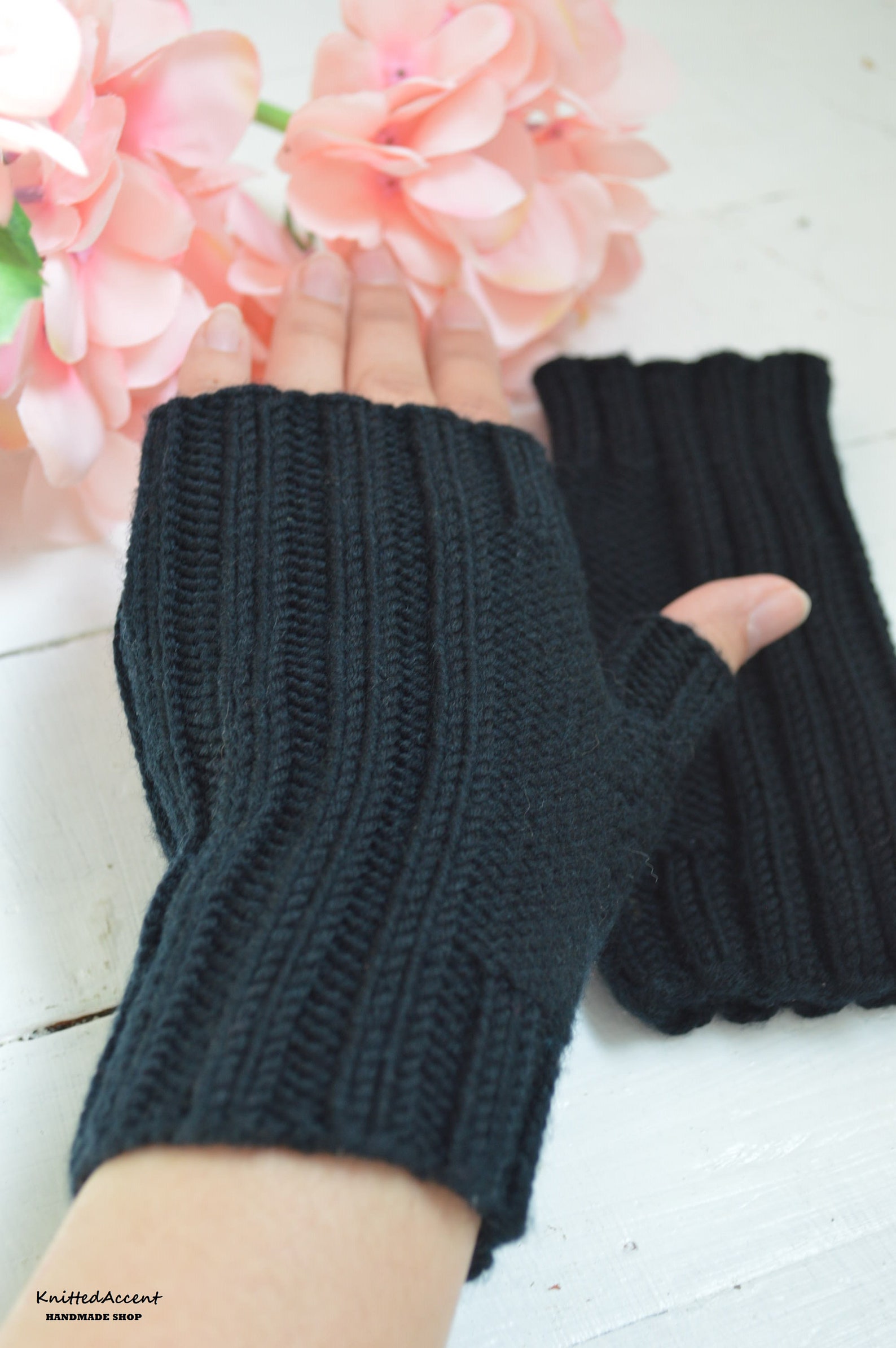 Merino Wool Fingerless Gloves Soft Merino Wool Man Etsy