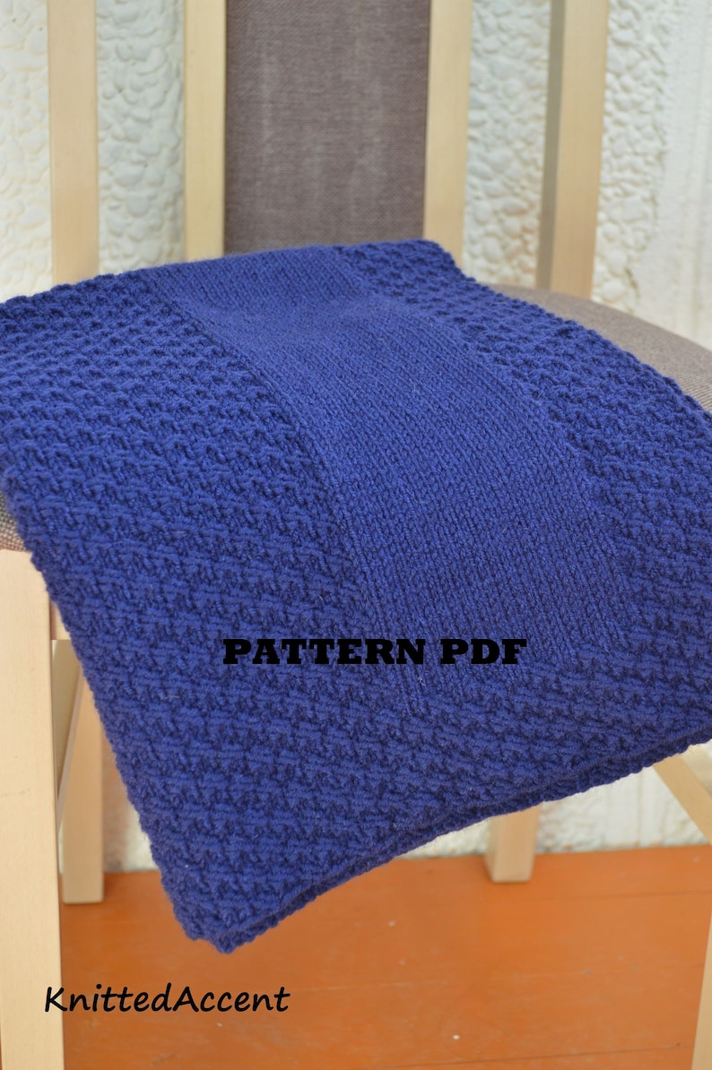 Easy Blanket PATTERN only in ENGLISH written instructions. Etsy