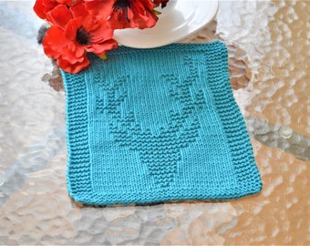 PATTERN knit cloth, only in ENGLISH, written instructions with diagram, easy to knit dishcloth, step-by-step