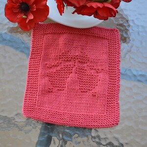Knitting PATTERN dishcloth, only in ENGLISH,  written instructions with diagram.