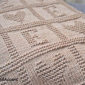 Baby Blanket PATTERN only in ENGLISH, Letter E, written instructions with diagram.